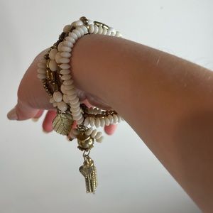 Layered charm bracelet